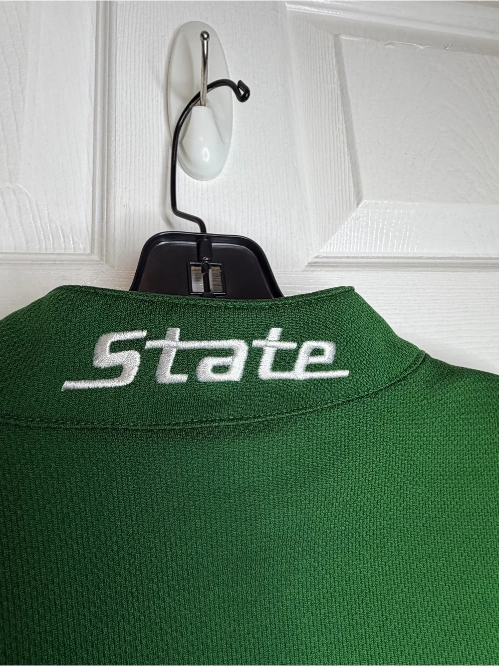 Vtg Nike Team Men’s Medium 1/4 Zip Short Sleeve Shirt Green White MSU State M 90
